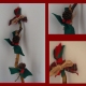 Monday Crafts: Christmas branch with pine cones, felt and recycled ribbons