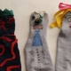Monday Crafts: puppets made out of old socks and buttons