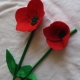 Monday Crafts: poppies made with felt and straws