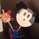 Recycled crafts: cereal box flower & Mickey Mouse
