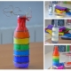 Rainbow decorated bottle