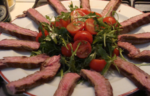 beef-with-rocket-and-tomatoes