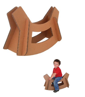 recycled-cardboard-rocking-horse